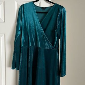 Express velour dress
